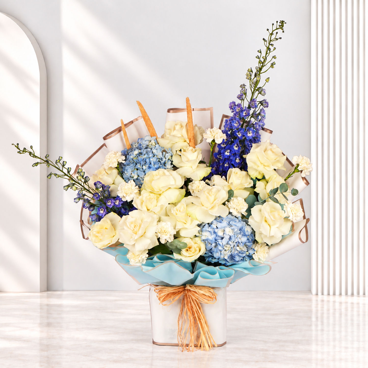 Delicate Blue And White Charm Bouquet