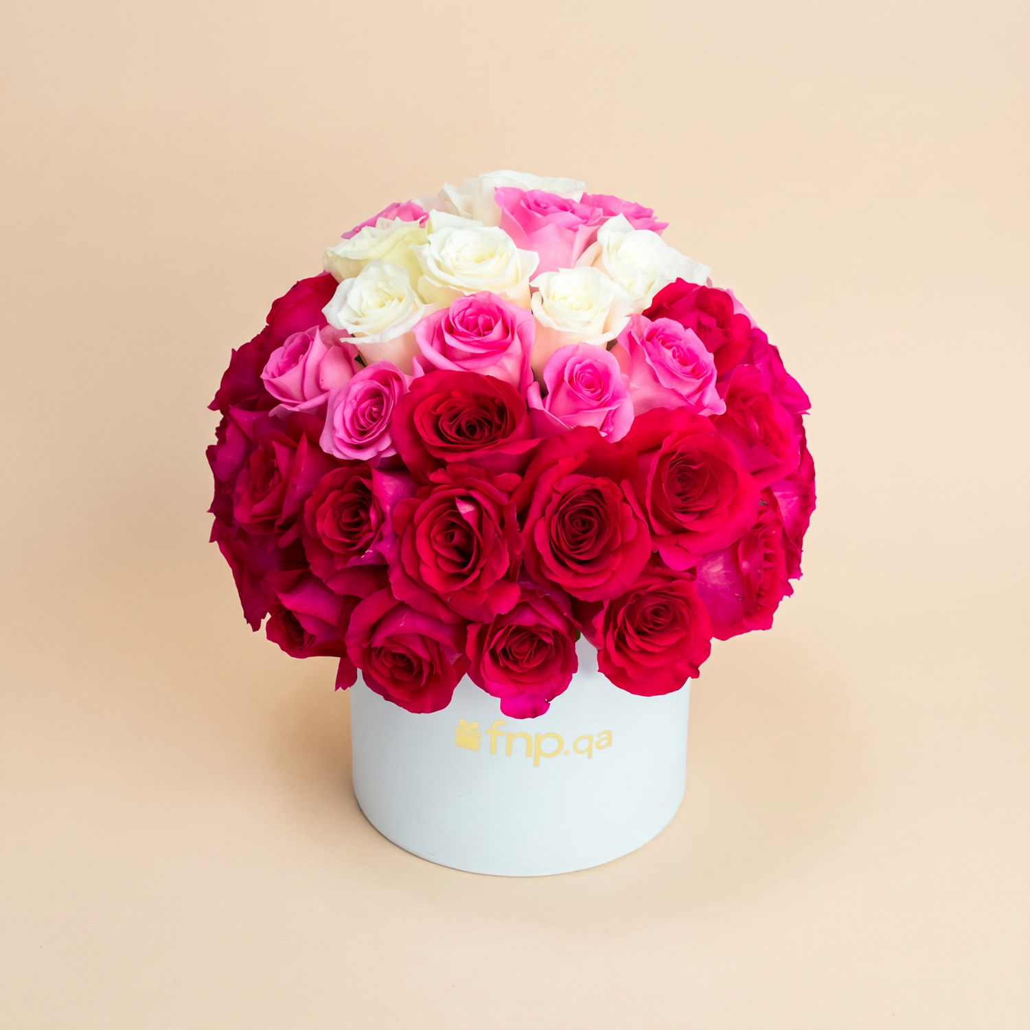 Blooming Roses Arrangement - Pink & White Roses
