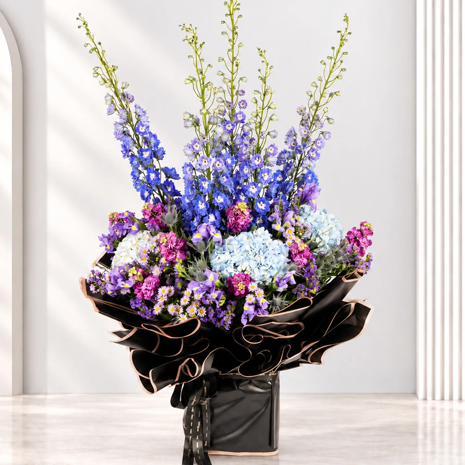 Royal Blue And Purple Elegance Bouquet