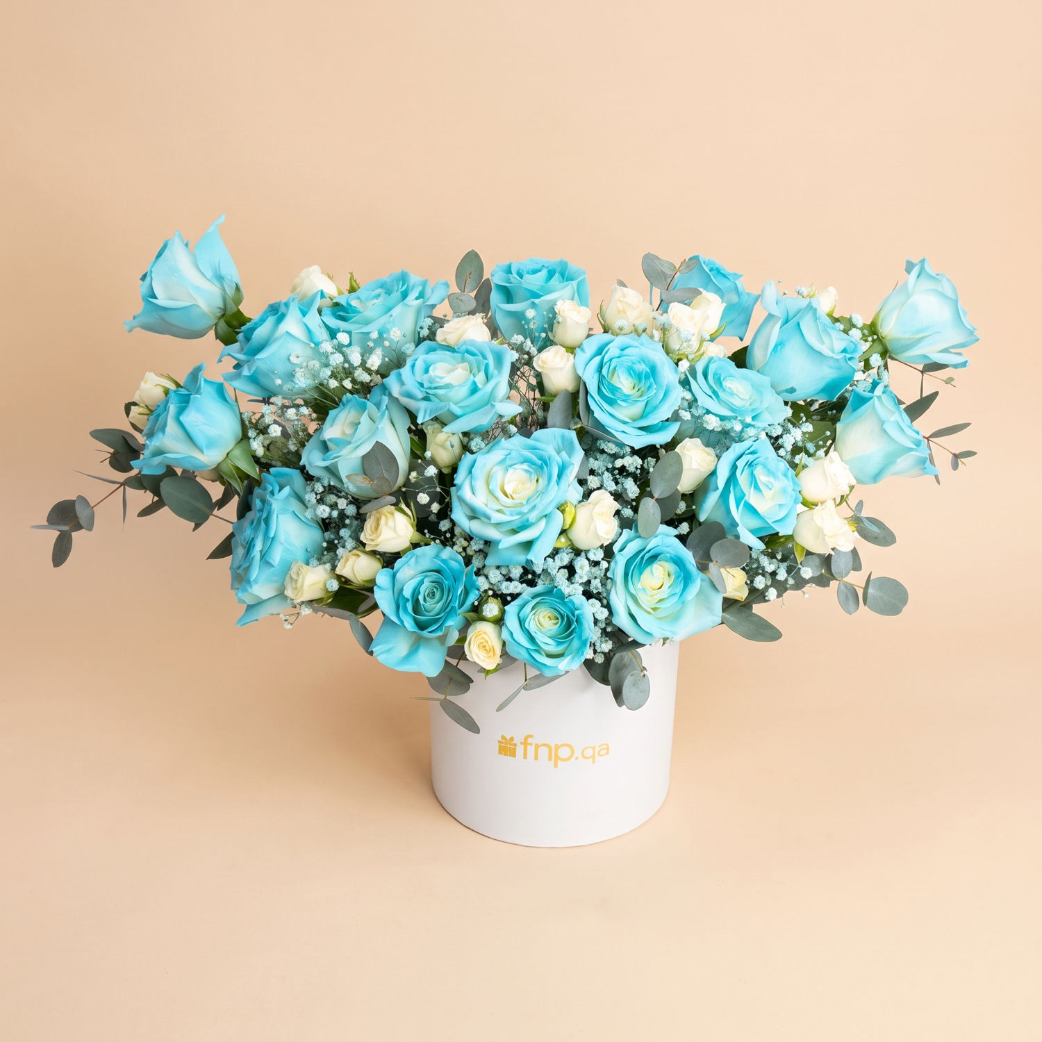 Ocean Bloom Royale - Blue & White Roses