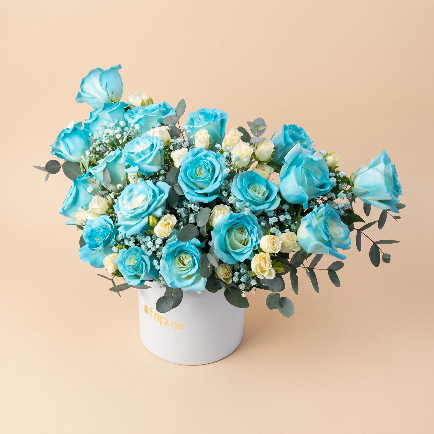 Ocean Bloom Royale - Blue & White Roses