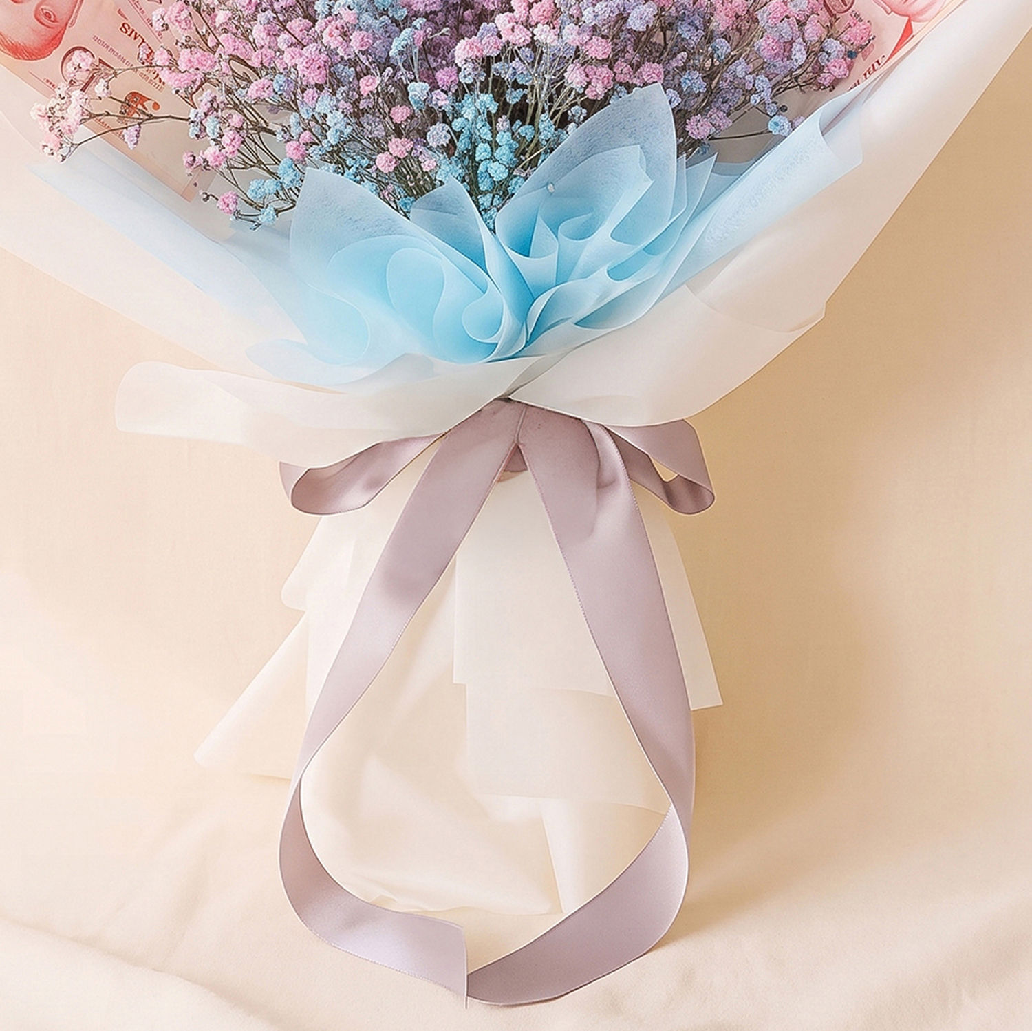 Baby's Breath and 70SGD Money Bouquet