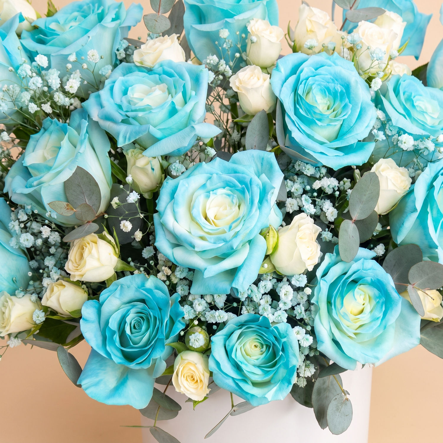 Ocean Bloom Royale - Blue & White Roses