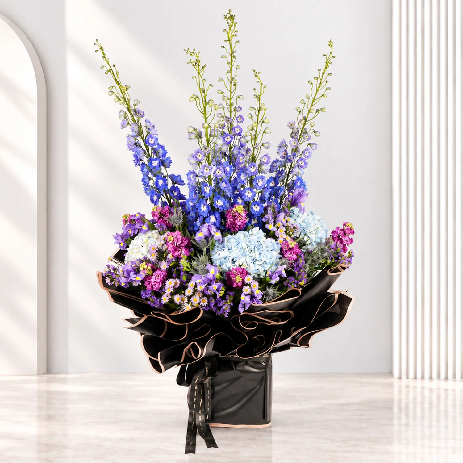 Royal Blue And Purple Elegance Bouquet