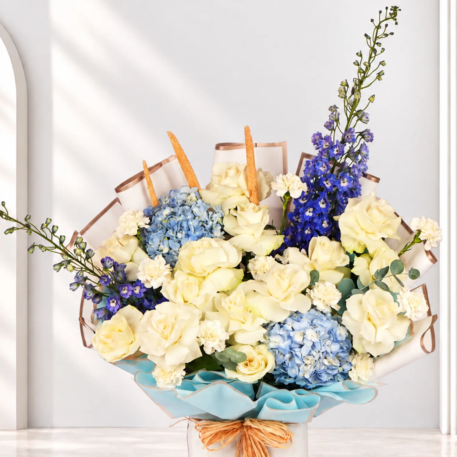 Delicate Blue And White Charm Bouquet