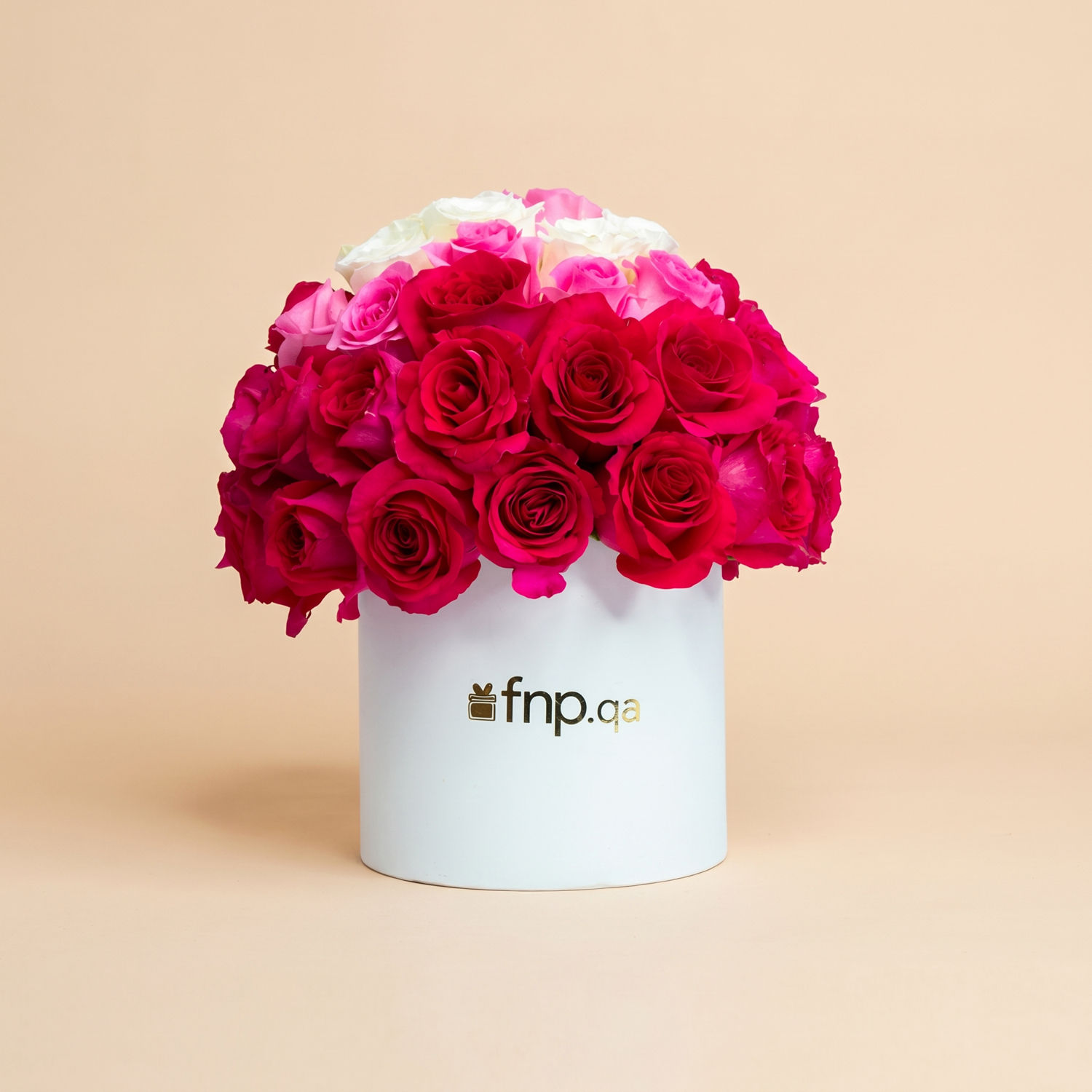 Blooming Roses Arrangement - Pink & White Roses