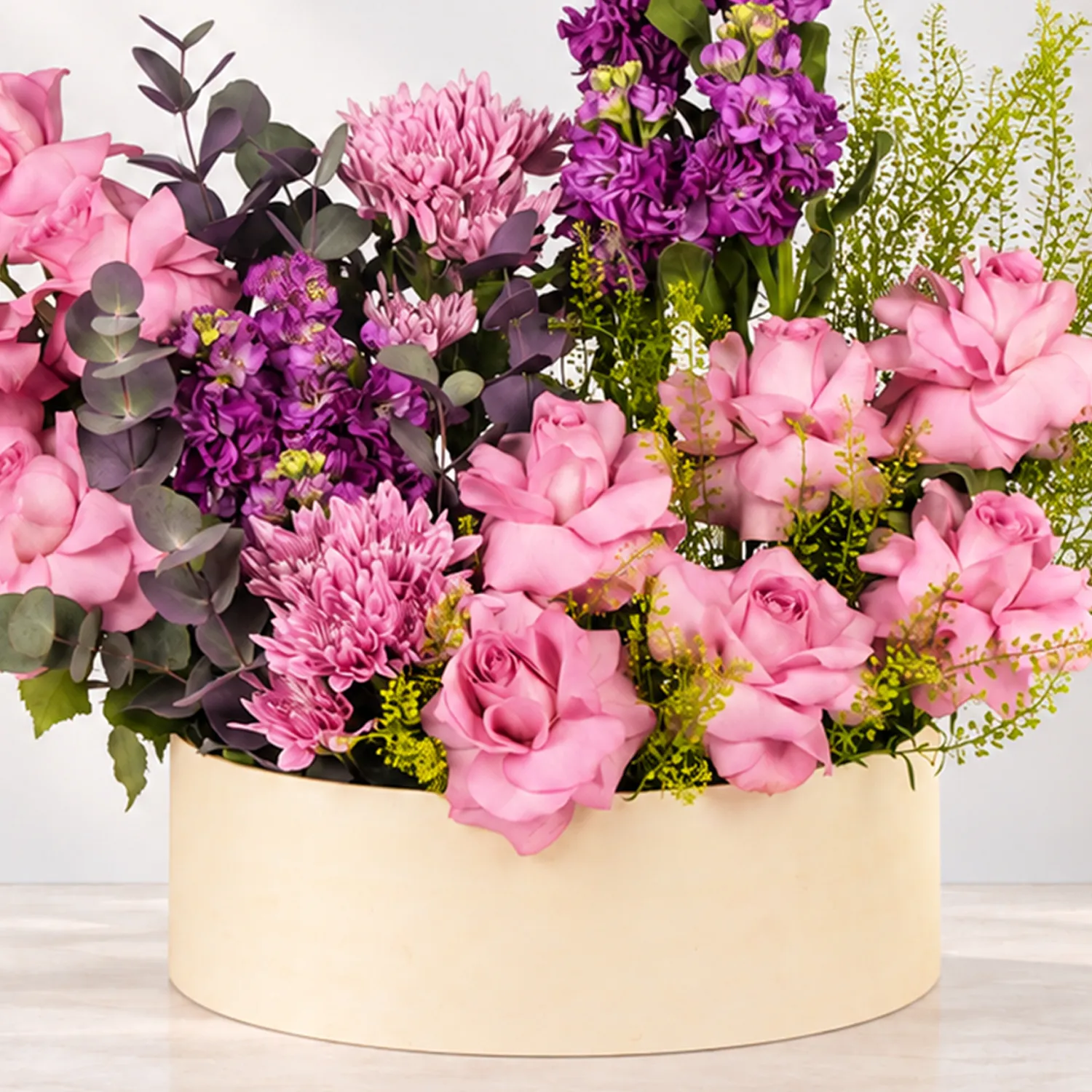 Blushing Pink And Purple Elegance