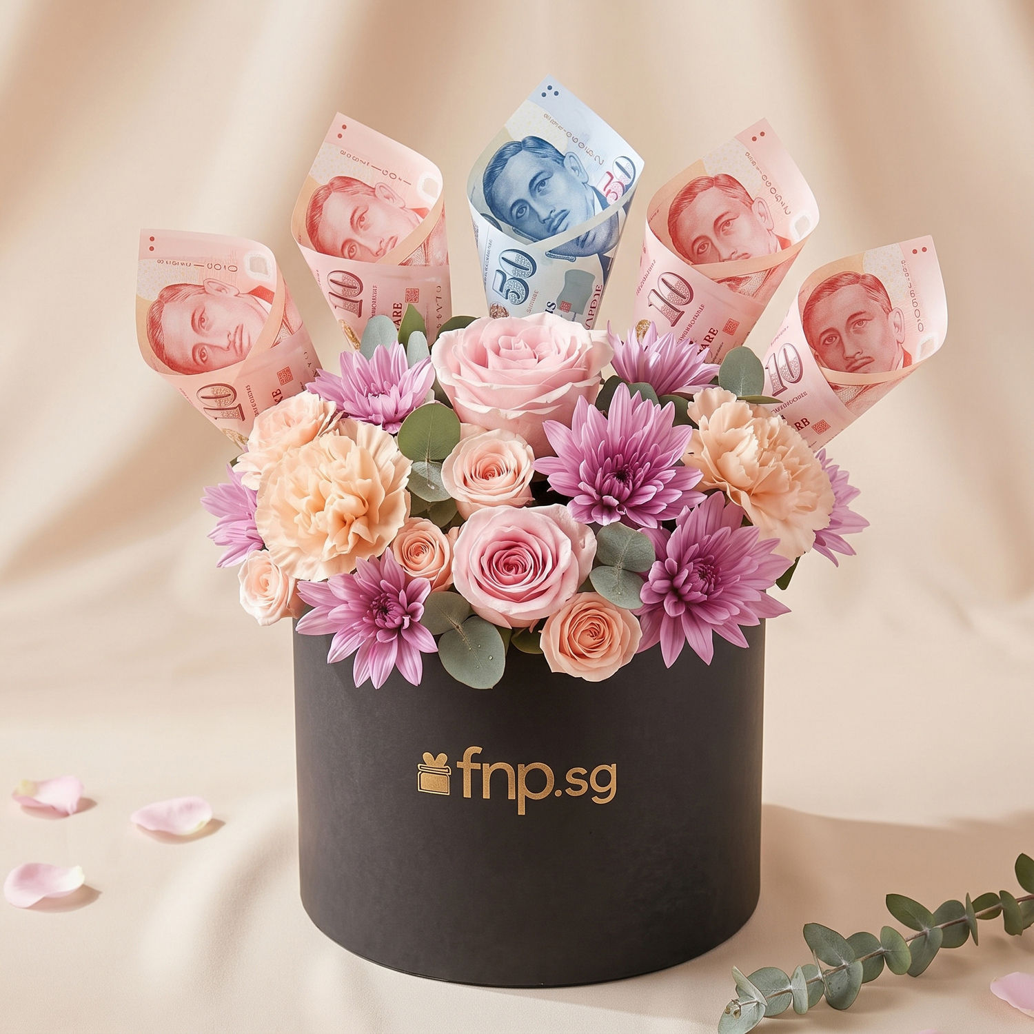 90SGD Money and Flowers Box
