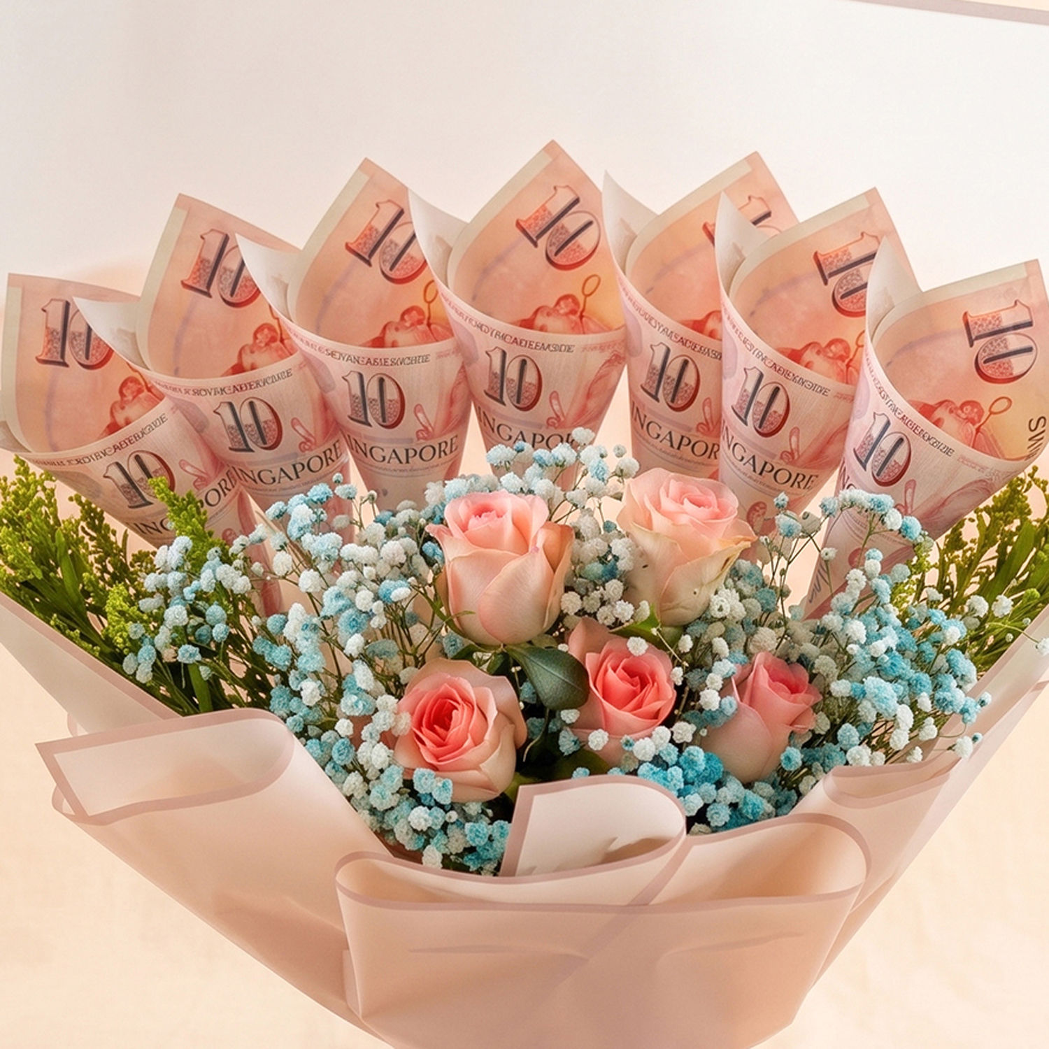 SGD 70 and Flowers Bouquet
