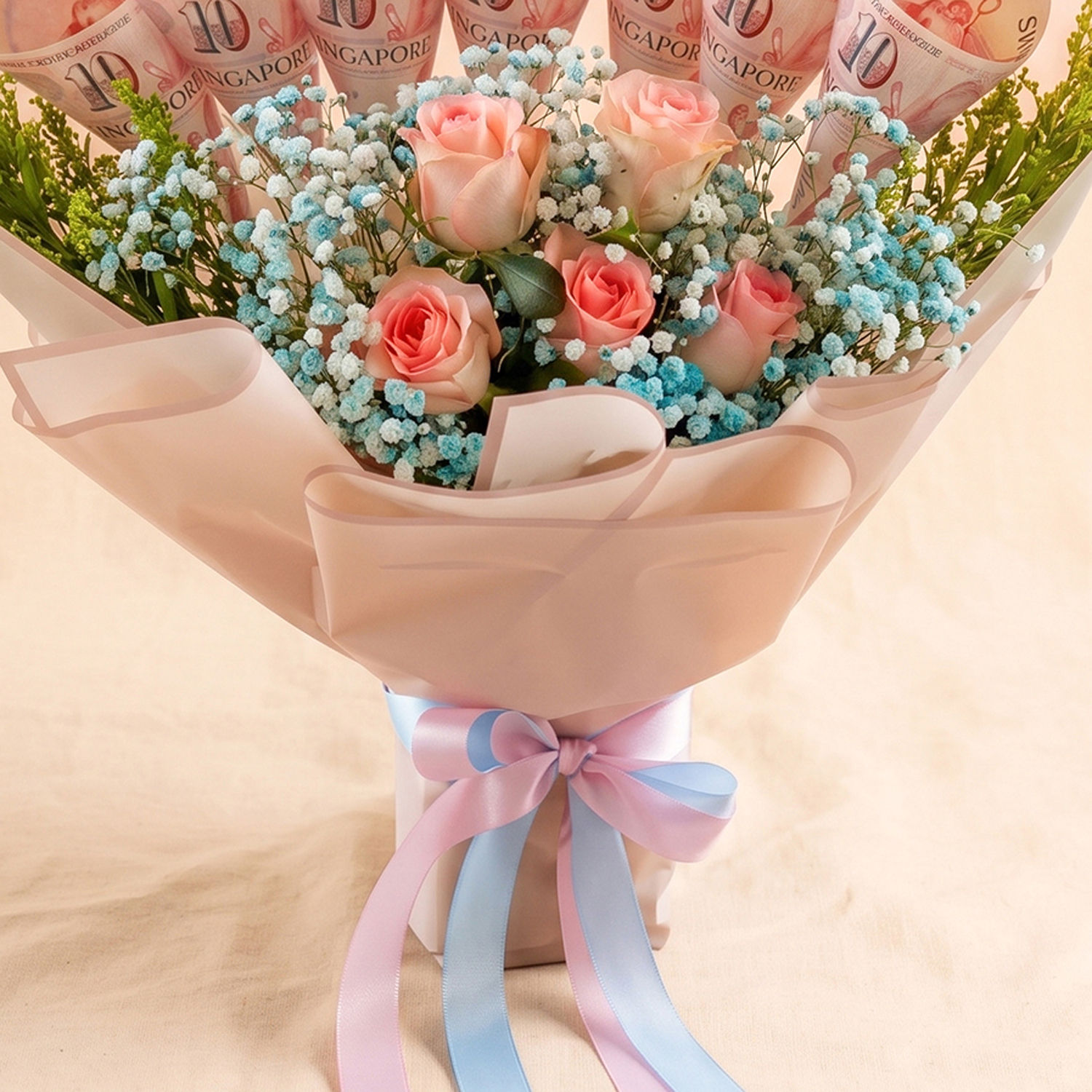 SGD 70 and Flowers Bouquet