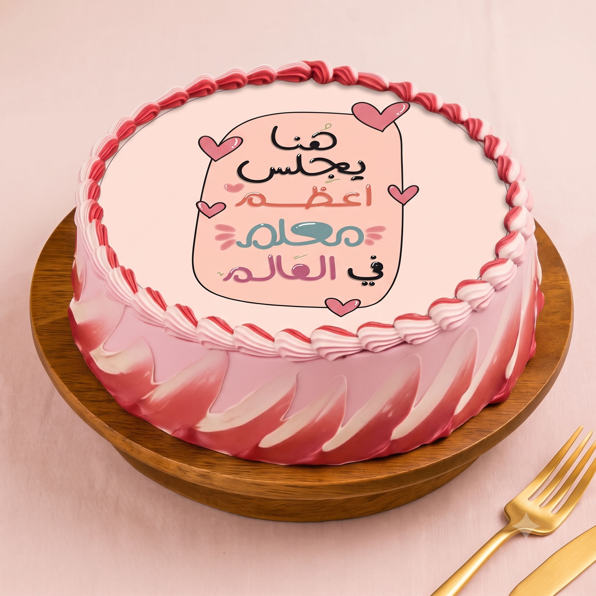 World's Best Teacher Cake - Red Velvet