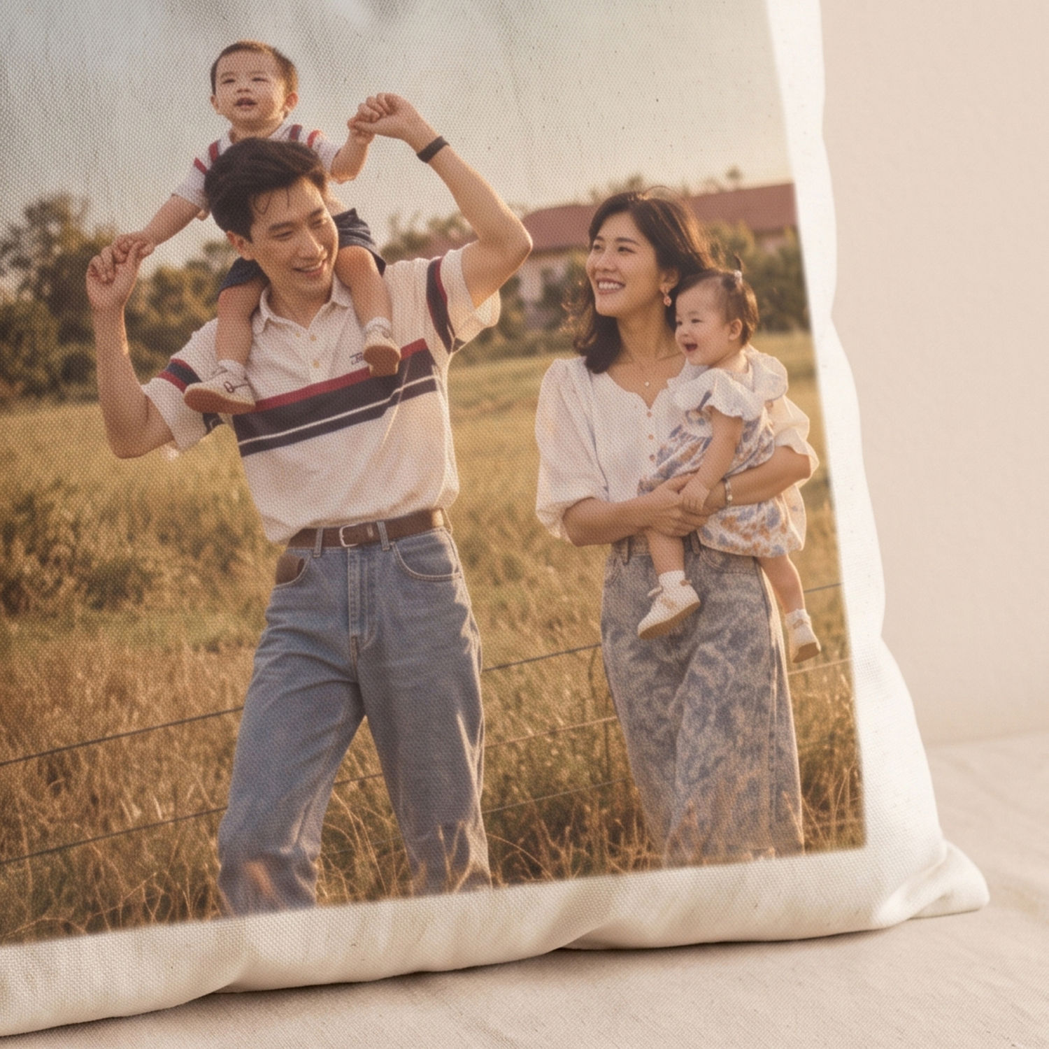 Personalised 80s Retro Photo Cushion