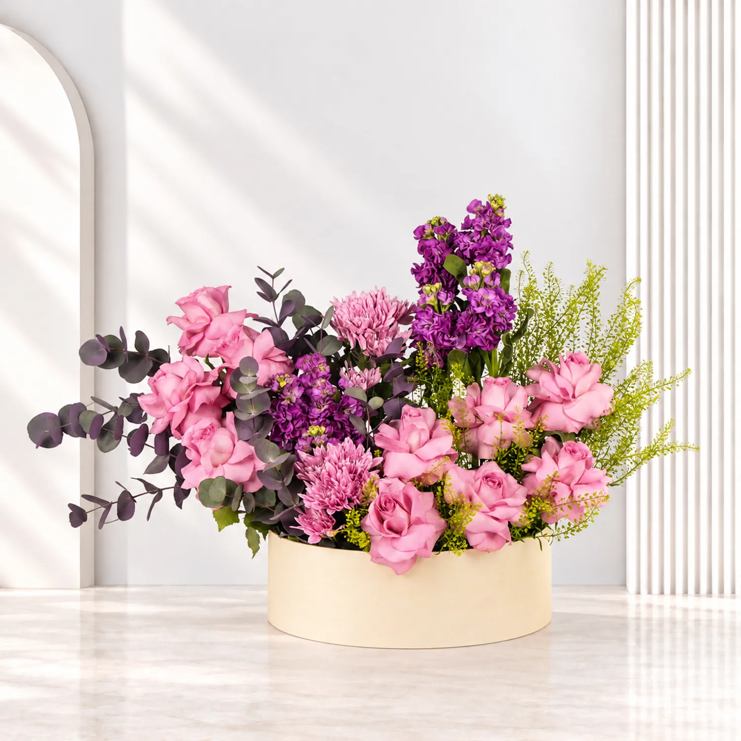 Blushing Pink And Purple Elegance