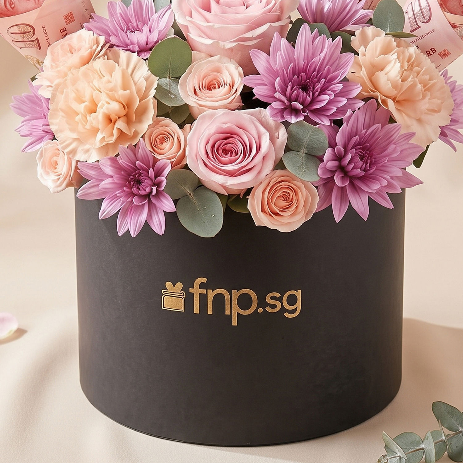 90SGD Money and Flowers Box