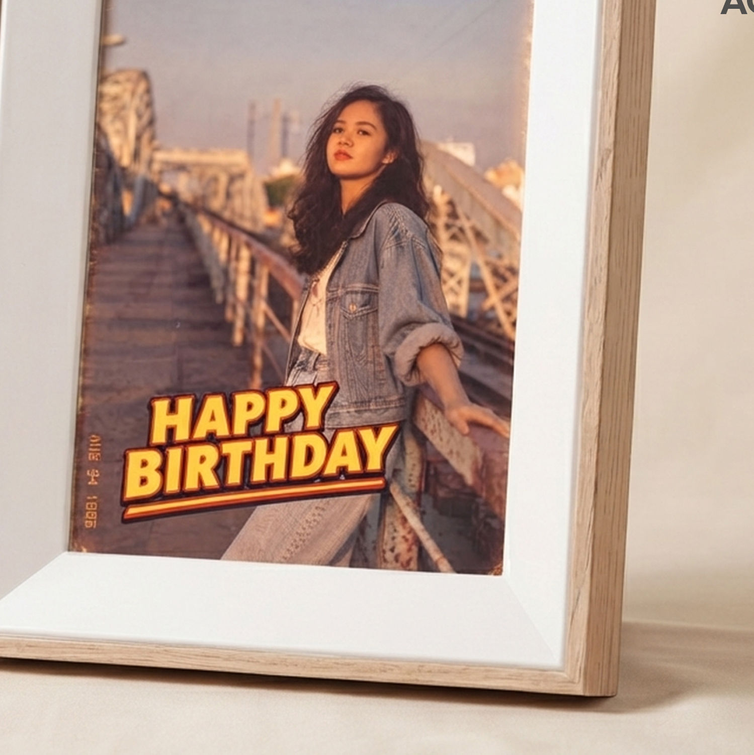 Personalized 80s Style Birthday Frame