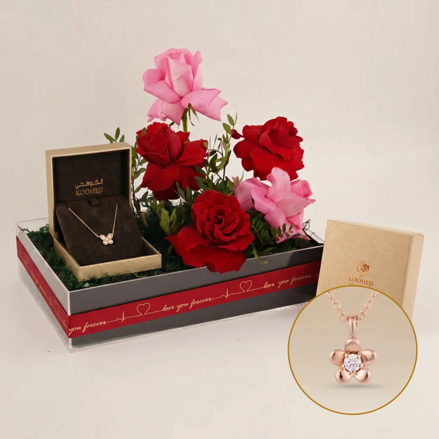 Elegant Rose & Gold Pendant Gift Set