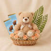 Godiva Chocolate Rose Basket n Teddy Bear