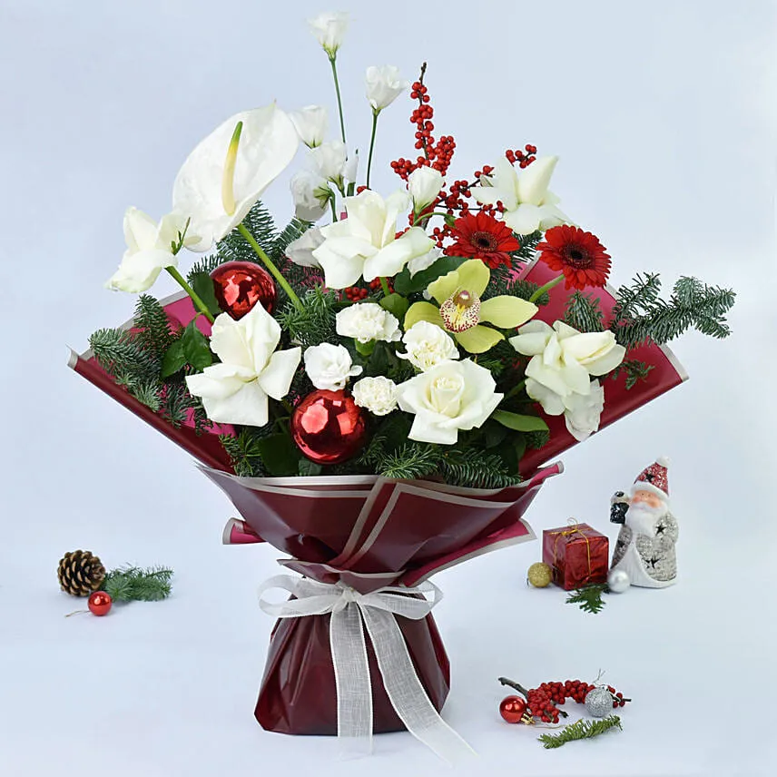White Beauty Christmas Bouquet