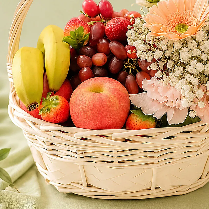 Flowers n Fruit Harmony Basket