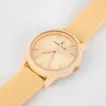 Daniel Klein Women's Minimalist Silicone Strap Watch - Elegant Peach Design