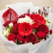 Luxurious Velvet Crimson Bouquet with Red Roses & Blooms - Bouquet