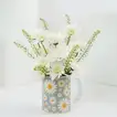 Elegant White Chrysanthemum Floral Mug with Daisy Print