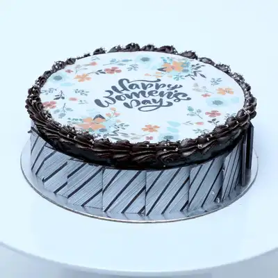 Exquisite Happy Women's Day Chocolate Cake - Celebrate with Delightful Sweetness