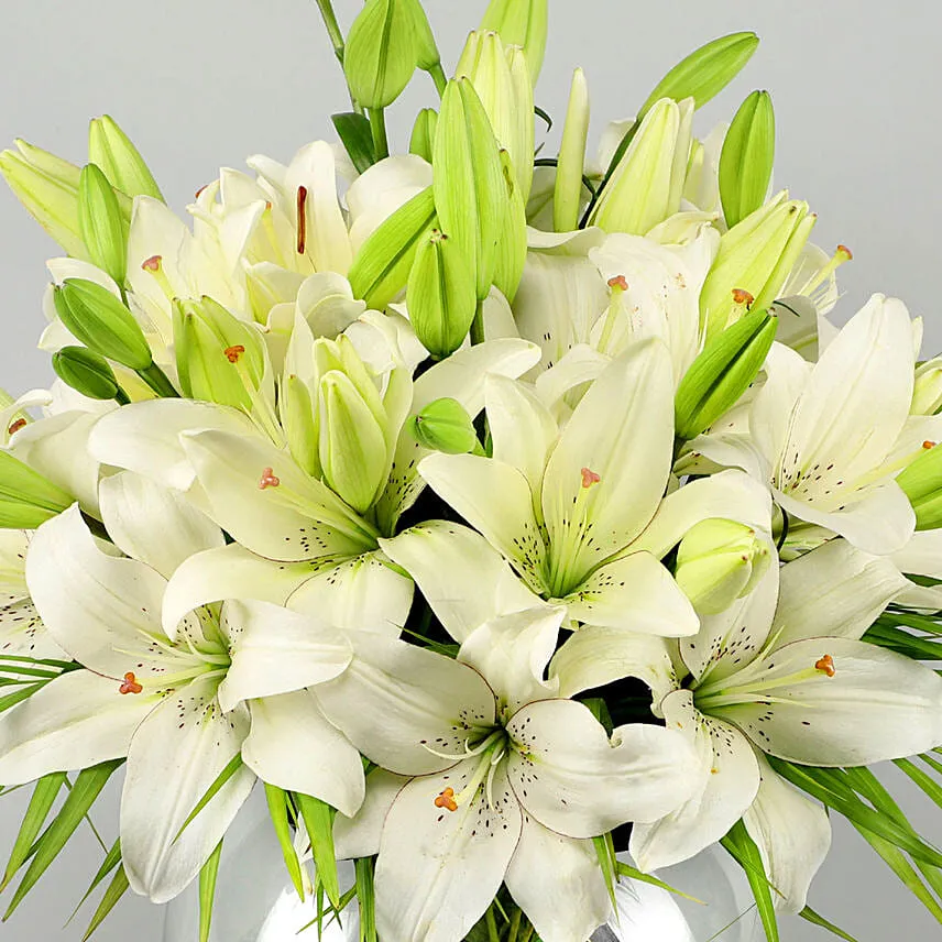 Lilies Happiness Arrangement With Moet Champagne