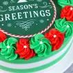 Festive Season's Greetings Chocolate Cake - 1 Kg Round Delight