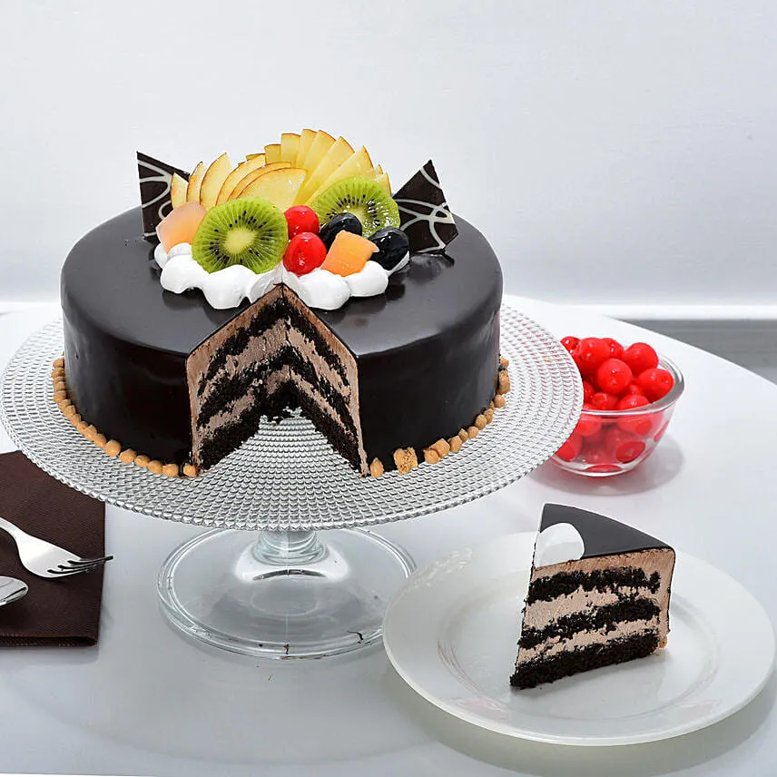 Fruit Chocolate Cake Half kg