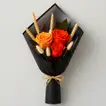 Whispers of Forever: Elegant Orange and White Dried Flower Bouquet