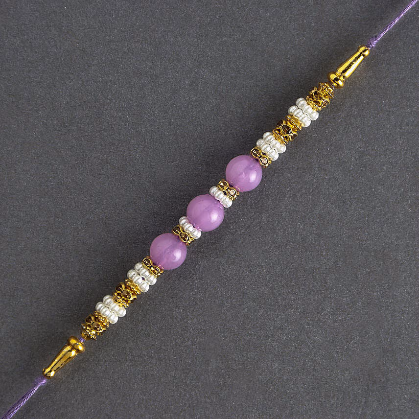 Single Graceful Pearl Ethnic Rakhi