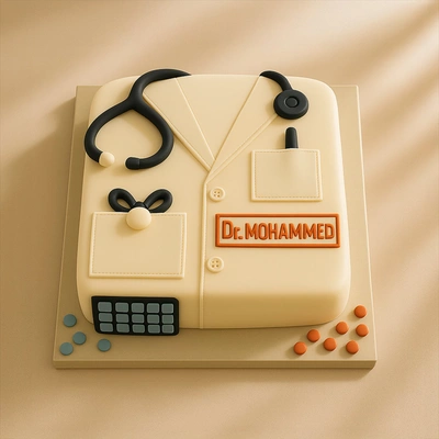Personalized Doctor Graduation Cake - 2 Kg - Chocolate