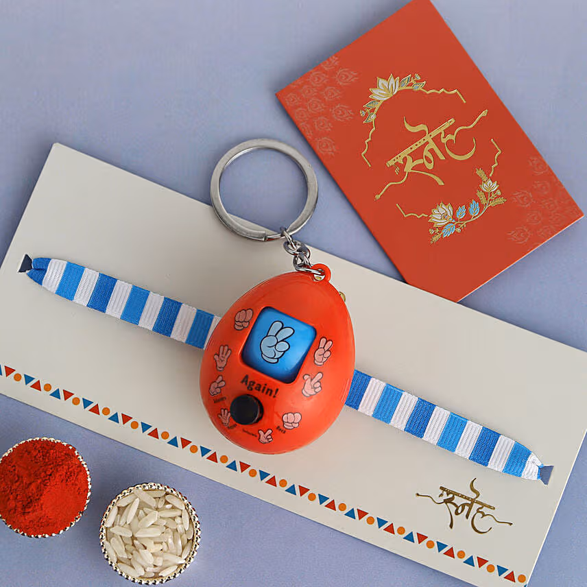 Playful Rock Paper Scissors Toy Rakhi Chocolaty Delights