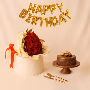 Delightful Red Moment: Perfect Birthday Gift Set