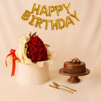 Delightful Red Moment: Perfect Birthday Gift Set