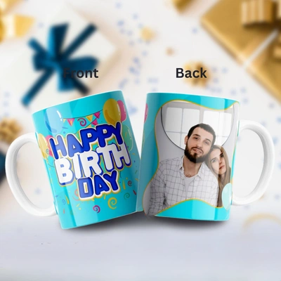 Personalized Ceramic Birthday Mug with Custom Photo