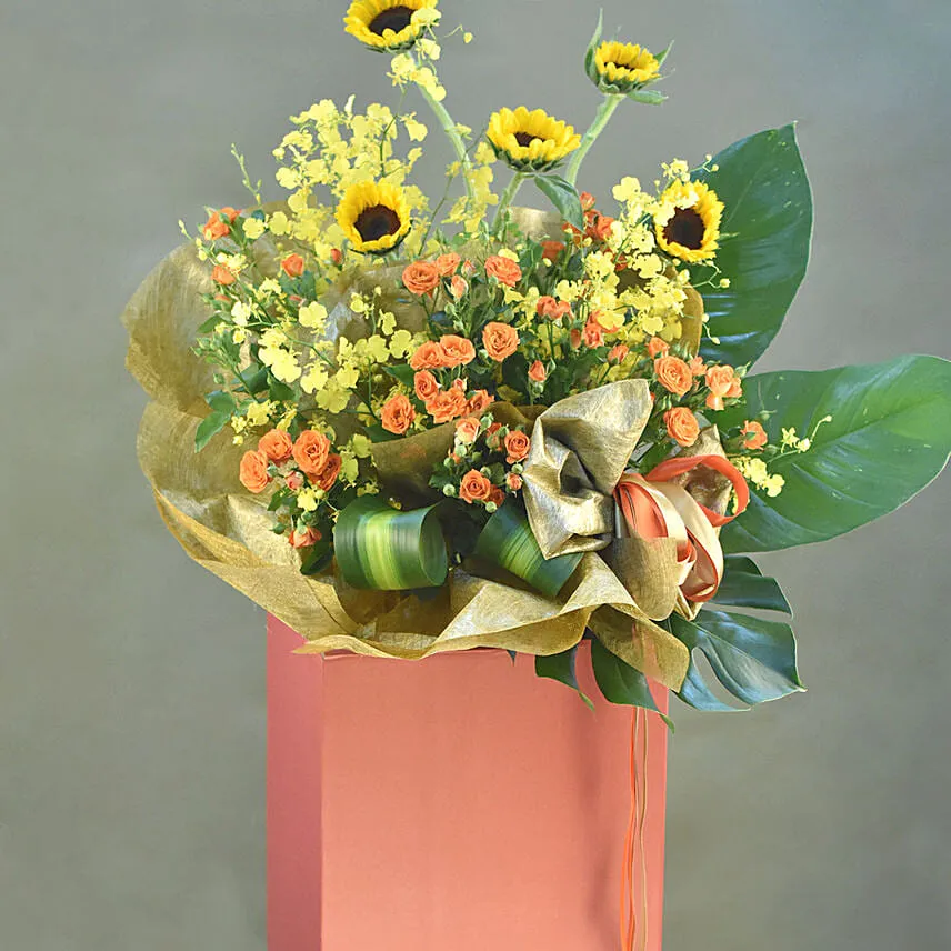 Vibrant Mixed Flowers Stand