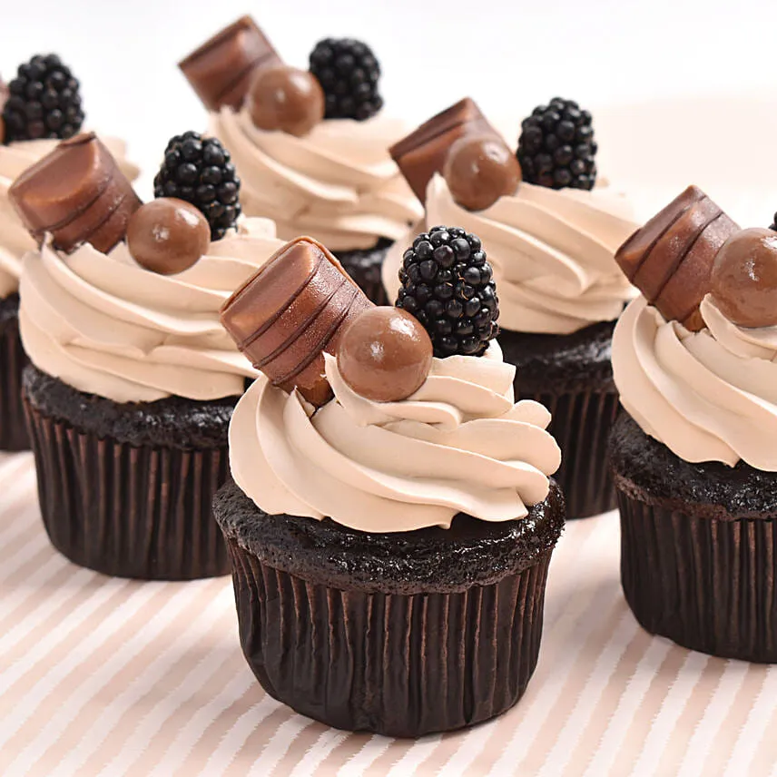 Eggless Chocolate Cup Cakes 6 Pcs