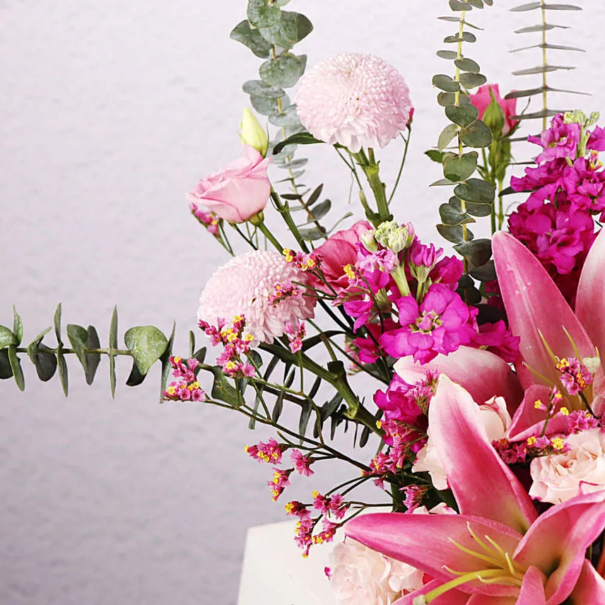 Wrapped In Grace Mixed Flowers Basket