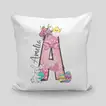 Personalized Easter Initial Cushion - Custom Name Decor