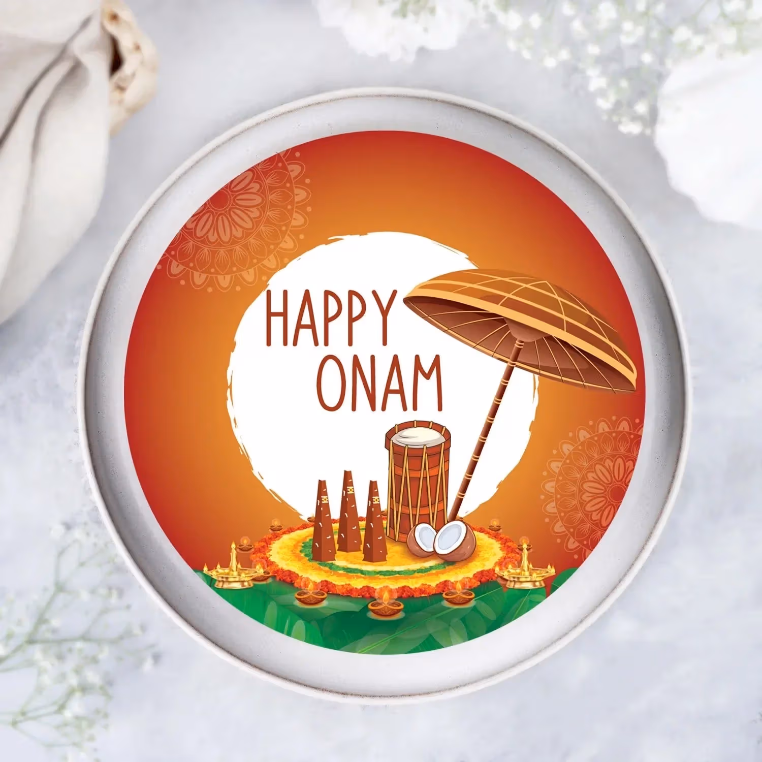 Delicious Onam Celebration Chocolate Cake with Pineapple Flavor