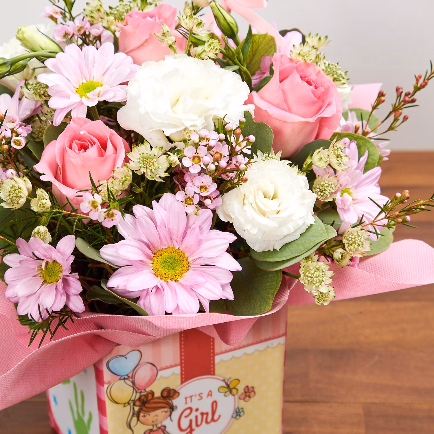 Celebrate Her Arrival with a Beautiful 'It's A Girl' Flower Vase
