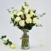 Vase Of Elegant White Rose