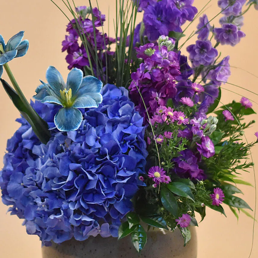 Heavenly Mixed Flowers Dual Colour Pot