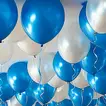 Elegant Blue and Silver Helium Balloon Decoration for Events