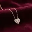Omnia Aura 18K White Gold Necklace with Diamond Pendant