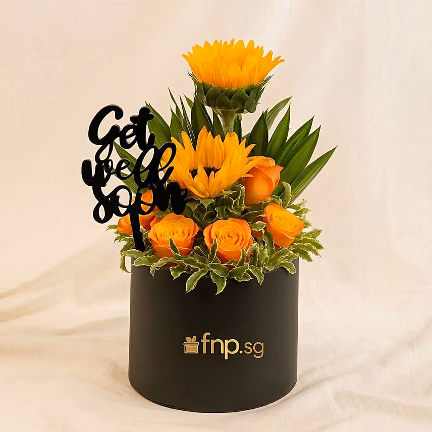 Get Well Soon Flowers Box