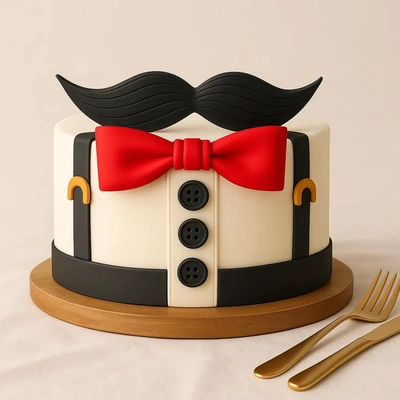 3D Tuxedo Designer Cake For Dad