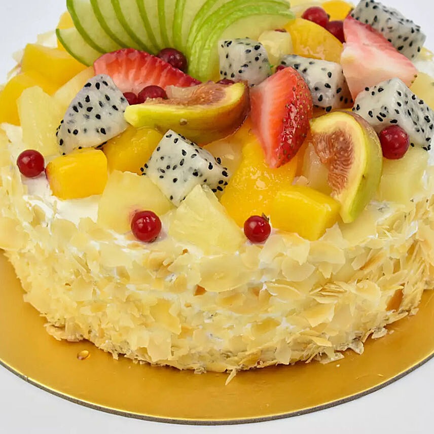 Delicious Fresh Fruit Chocolate Cake - 4 Portion
